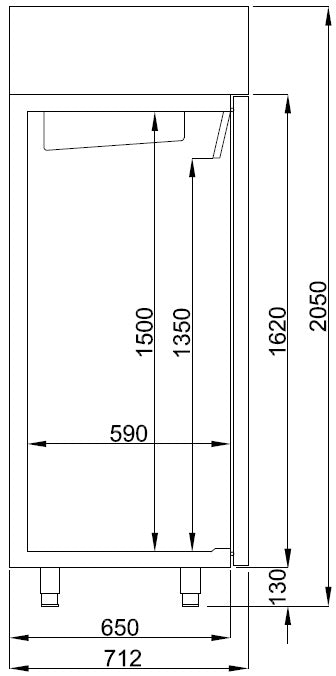 FREEZER SS 550 LTR Combisteel