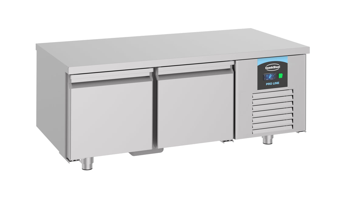 Combisteel Refrigerated Counter - 600mm Height - 2 Doors - Stainless Steel - Ventilated Cooling - Energy Efficient - R290 - +2°C/+8°C Combisteel
