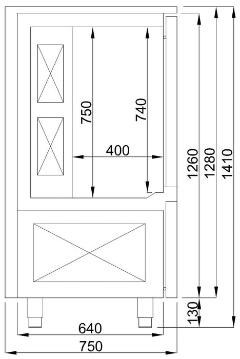 Combisteel Blast Chiller / Shock Freezer 10 x 1/1GN 30kg / 25kg - 7489.5215 Combisteel