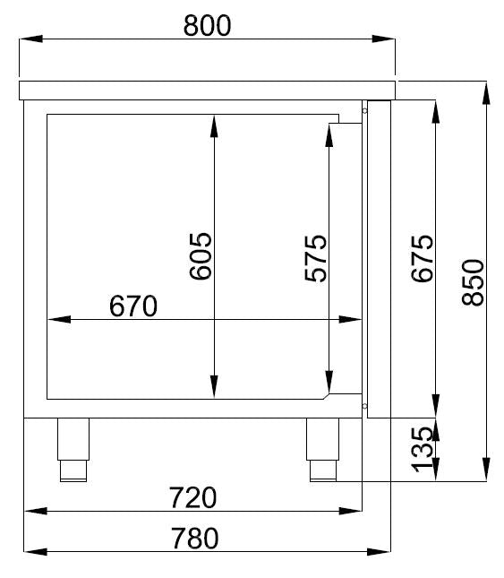 REFRIGERATED BAKERY COUNTER 2 DOORS Combisteel