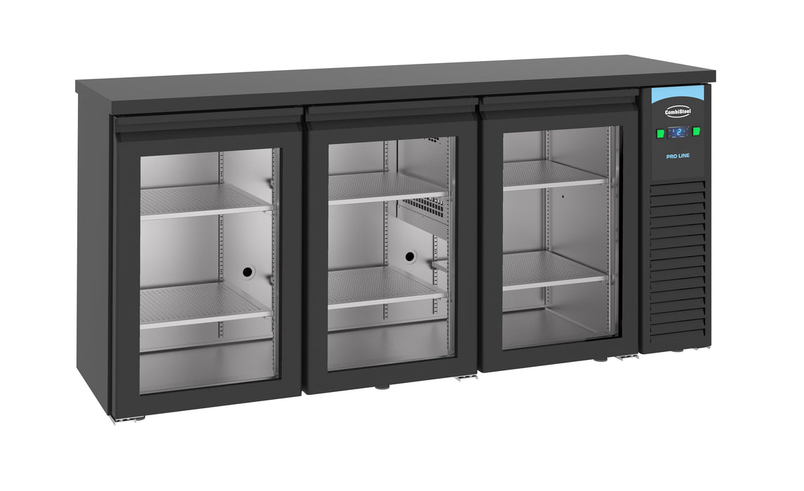 BARCOOLER BLACK 3 GLASS DOORS Combisteel