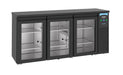 BARCOOLER BLACK 3 GLASS DOORS Combisteel