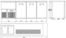Combisteel Beer Counter - 3 Doors - Stainless Steel - 2L Capacity - Ventilated Cooling - LED Lights - Automatic Defrost Combisteel