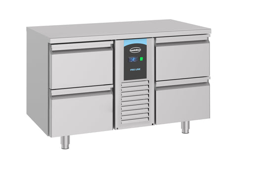 Combisteel Energy Line Refrigerated Counter – 4 Drawers – Monoblock – Ventilated Cooling – Stainless Steel – -2/+8°C Combisteel