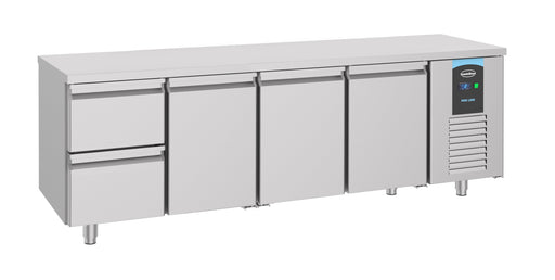 Combisteel Energy Line Refrigerated Counter - 3 Doors, 2 Drawers, 700 Depth, Stainless Steel, -2/+8°C, Ventilated Cooling, 230V Combisteel