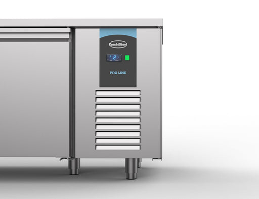 Combisteel Energy Line Refrigerated Counter - 3 Doors, 2 Drawers, 700 Depth, Stainless Steel, -2/+8°C, Ventilated Cooling, 230V Combisteel