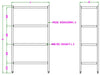 Combisteel Shelf Units 4 Levels Flat Packed 1200 Combisteel