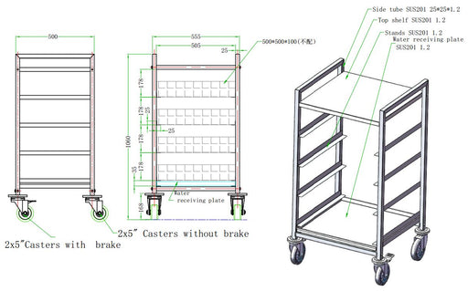 Combisteel Basket Trolley 500x500 7490.0272 Combisteel