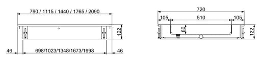 DROP-IN CRUSHED ICE BIN 2/1 Combisteel