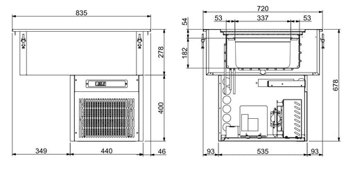 DROP-IN ICE BIN 4 Combisteel
