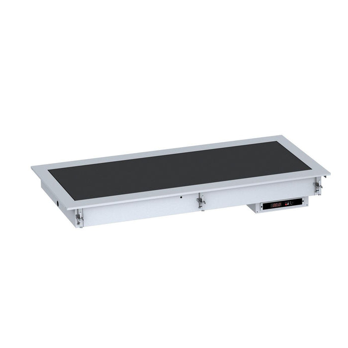 Combisteel Drop-In Heated Ceramic Top 2/1 GN - Black Finish - 1.6kW Power - Durable and Stylish for Buffet or Display Use Combisteel