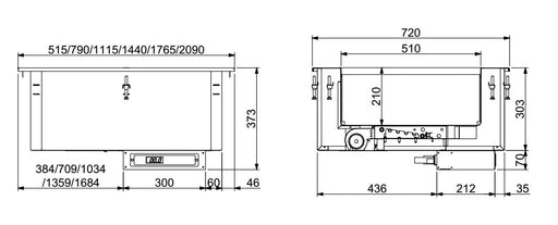 DROP-IN BAIN-MARIE UNIT HOT AIR 3/1 Combisteel