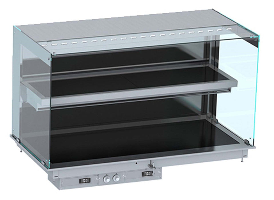 DROP-IN CUBIC HEATED CERAMIC DISPLAY WALL MODEL - BLACK 3/1 Combisteel
