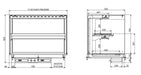 DROP-IN CUBIC HEATED CERAMIC DISPLAY WALL MODEL - WHITE 4/1 Combisteel