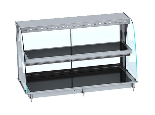 DROP-IN CURVED HEATED CERAMIC DISPLAY - BLACK 3/1 Combisteel