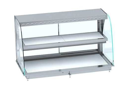 DROP-IN CURVED HEATED CERAMIC DISPLAY - WHITE 4/1 Combisteel