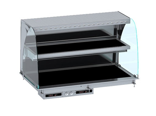 Combisteel Heated Ceramic Display – Curved Wall Model - Black - 4/1 GN - +30°C to +120°C Combisteel