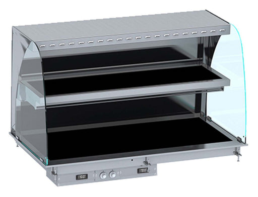 DROP-IN CURVED HEATED CERAMIC DISPLAY WALL MODEL - BLACK 5/1 Combisteel