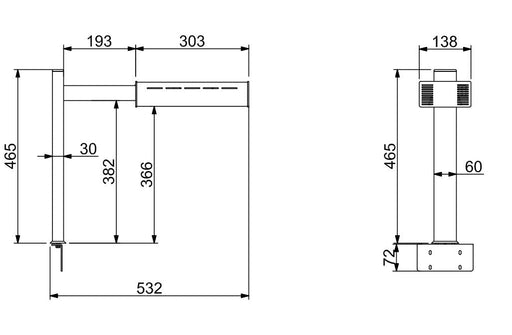 LIGHTING BAR FOR DROP-IN ICE BIN Combisteel