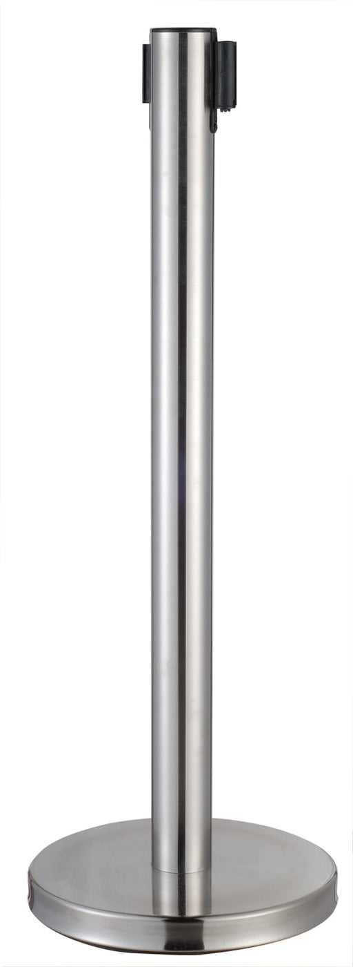 Combisteel Retractable Belt Stanchion Barrier 2 Metre Stainless Steel Set of 2 Combisteel