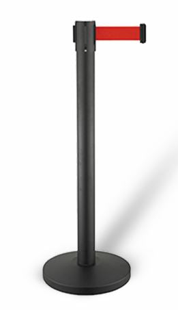 RETRACTABLE BELT STANCHION BLACK SET/2 Combisteel