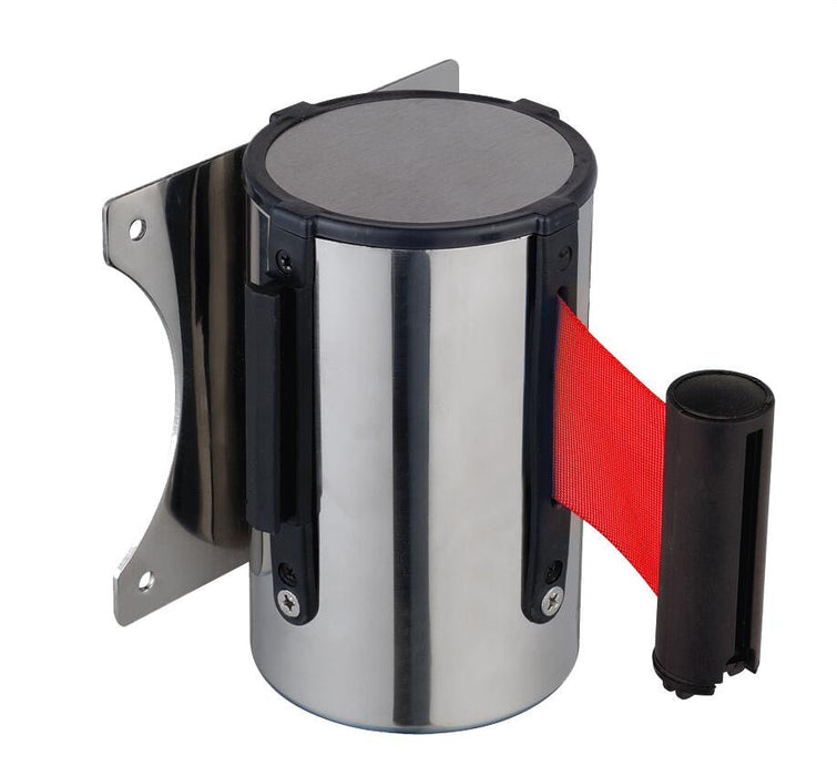 Combisteel Wall Mounted Retractable Belt Barrier Stainless Steel 3 Metre Combisteel