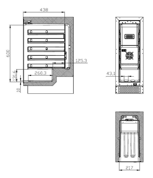 WINE COOLER 50L SINGLE ZONE