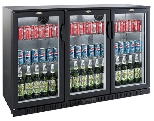 Combisteel Backbar Cooler Black 3 Doors - 7527.0040 Combisteel