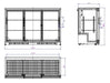 Combisteel Backbar Cooler Black 3 Sliding Doors - 7527.0050 Combisteel