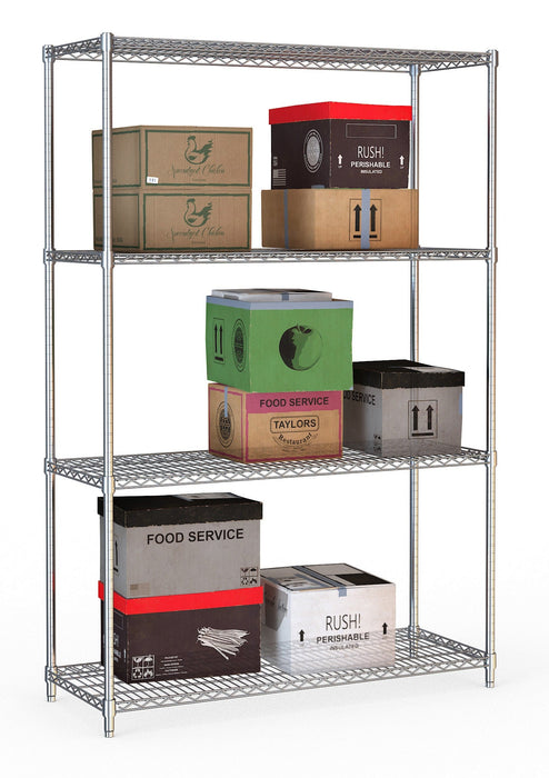 SHELF UNITS 4 LEVELS 1200 FLAT PACKED Combisteel
