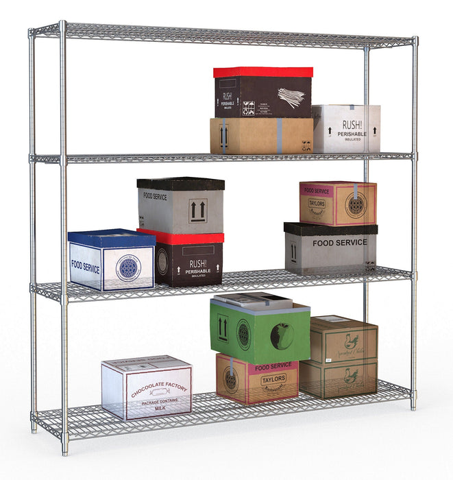 SHELF UNITS 4 LEVELS 1800 FLAT PACKED Combisteel