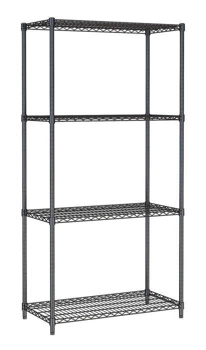 Combisteel Shelf Units 4 Levels 900 Black Flat Packed Combisteel