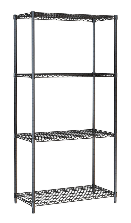 Combisteel Shelf Units 4 Levels 900 Black Flat Packed Combisteel