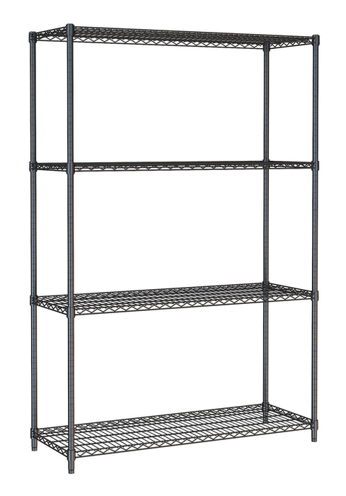 SHELF UNITS 4 LEVELS 1200 BLACK FLAT PACKED Combisteel