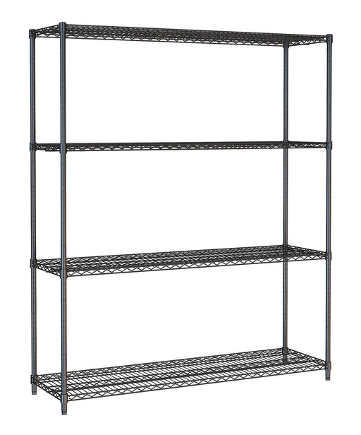 Combisteel Shelf Units 4 Levels 1500 Black Flat Packed Combisteel