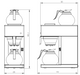 Combisteel Coffee Machine Including 2 Glass Coffee Jugs 1.8 L - 7535.0010 Combisteel