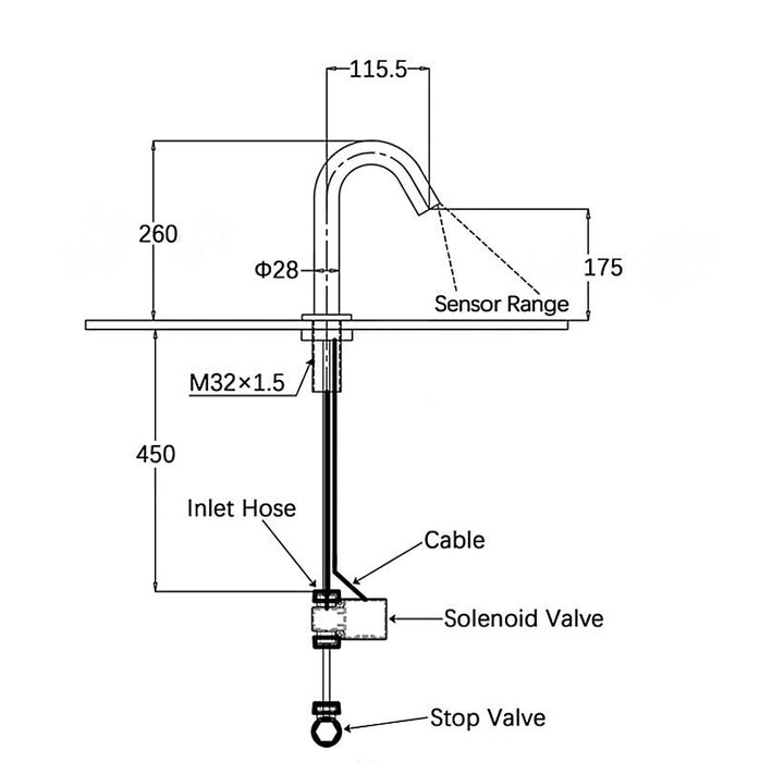 Combisteel Commercial Electronic Faucet - 7536.0010 Combisteel