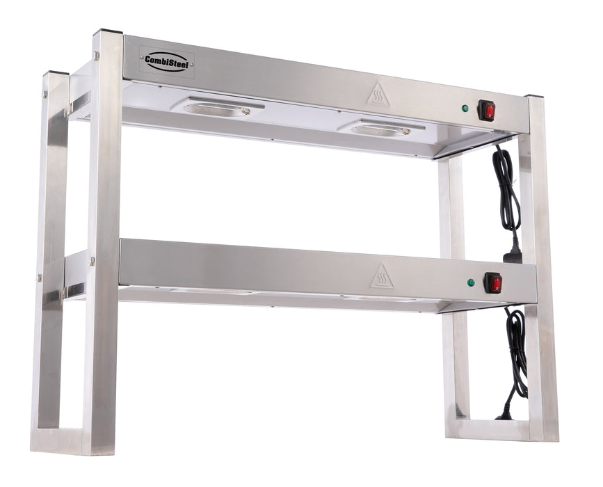 Combisteel Overshelf Halogen Heated 2 Levels 900 Flat Packed Combisteel