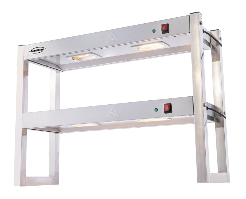 Combisteel Overshelf Halogen Heated 2 Levels 900 Flat Packed Combisteel
