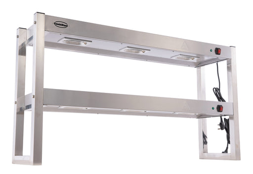 OVERSHELF HALOGEN HEATED 2 LEVELS 1200 FLAT PACKED Combisteel