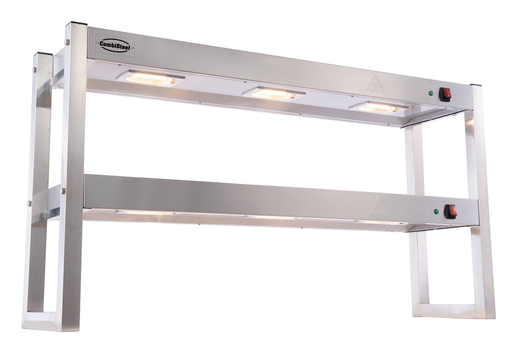 OVERSHELF HALOGEN HEATED 2 LEVELS 1200 FLAT PACKED Combisteel
