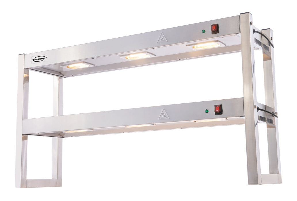 OVERSHELF HALOGEN HEATED 2 LEVELS 1200 FLAT PACKED Combisteel
