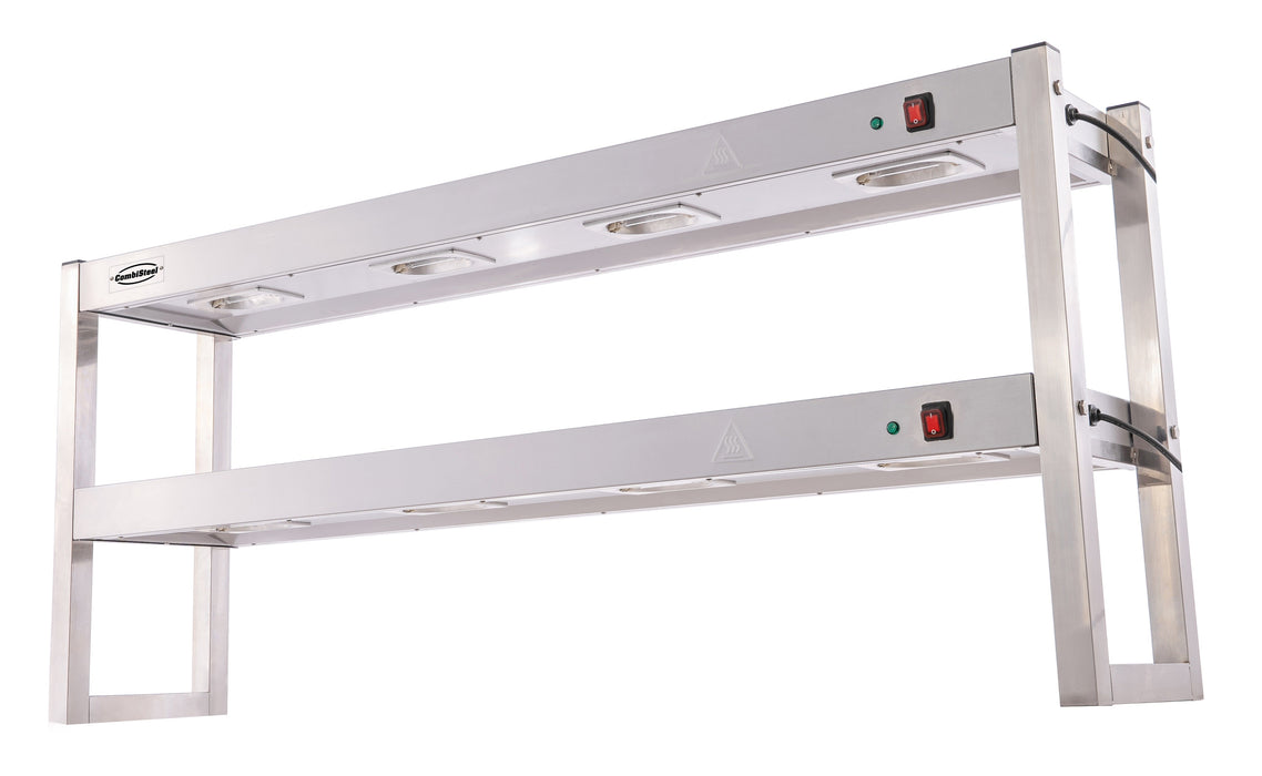 Combisteel Overshelf Halogen Heated 2 Levels 1500 Flat Packed Combisteel
