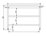 700 WORKTABLE 2 SHELVES 1000 Combisteel