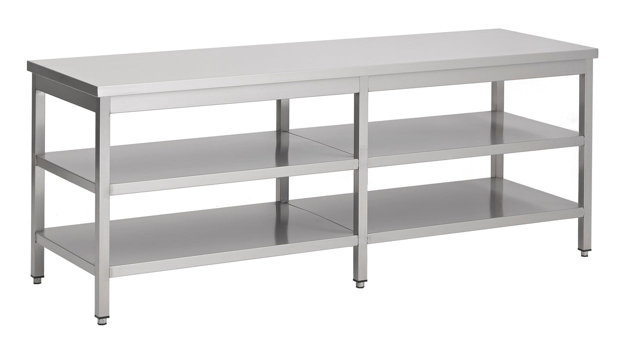 700 WORKTABLE 2 SHELVES 2300 Combisteel