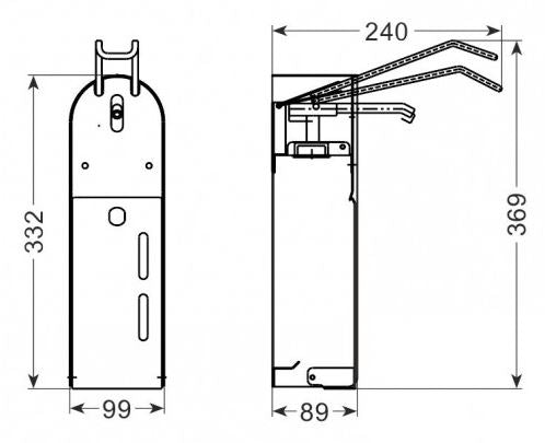Combisteel Disinfection Post Including Elbow Operated Dispenser 7812.1000 Combisteel