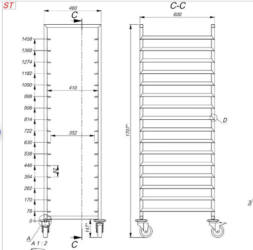 Combisteel Clearing Trolley En 16X - 7819.0034 Combisteel