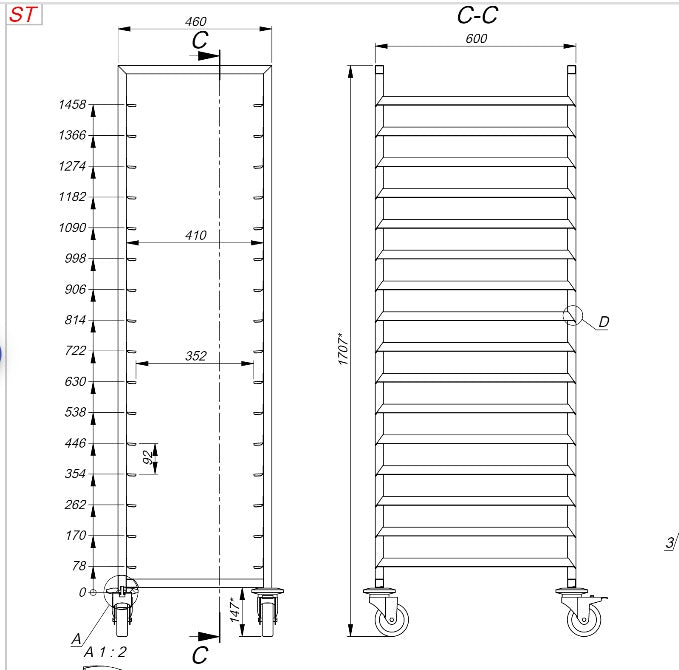 Combisteel Clearing Trolley En 16X - 7819.0034 Combisteel
