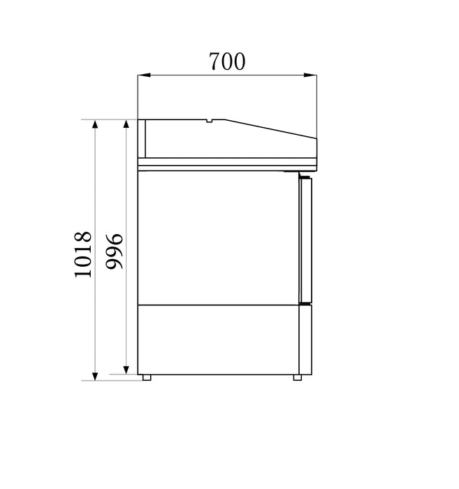 PIZZA COUNTER 3 DOORS