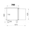 Combisteel Refrigerated Counter 3 Doors - Stainless Steel - Ventilated Cooling - +2°C to +8°C - 700mm Depth - Commercial Kitchen Essential Combisteel